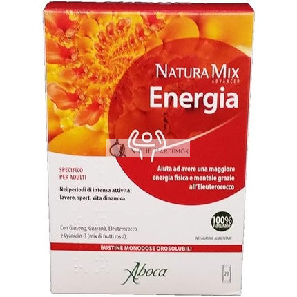 Aboca Natura Mix Pokročilý Energetický Doplnok 20 Rozpustných Vrecúšok