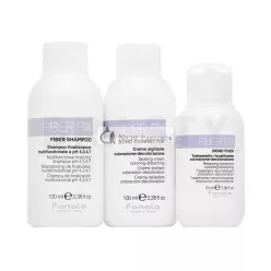   Fanola Fiber Fix Professional Intro Kit sada pre chemicky ošetrené vlasy 70 ml + 100 ml + 100 ml