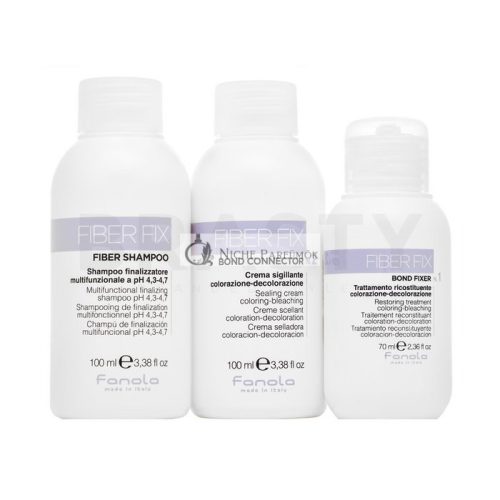 Fanola Fiber Fix Professional Intro Kit sada pre chemicky ošetrené vlasy 70 ml + 100 ml + 100 ml