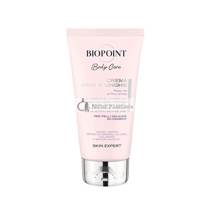 Biopoint Krém na ruky a nechty obohatený o prickly pear a ružu, 75ml