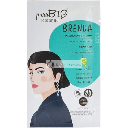 PuroBio Brenda Krémová Maska na Tvár pre Suchú Pleť č. 03 Zelené Hrozno