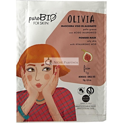 PuroBio Olivia Fig Alginate maska na tvár pre mastnú pleť so zeleným čajom