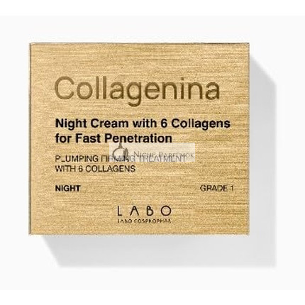 Collagenina Nočná Krém 1. Trieda s 6 kolagénmi pre rýchlu absorpciu, 50ml