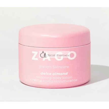 Zago Milano DOLCE ALMOND Rekonštrukčný Telový Krém Vegan, Vyrobené v Taliansku, 250ml