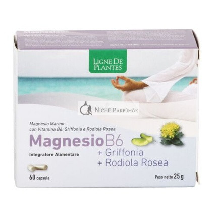 Magnézium B6 Griffonia Rhodiola Výživový doplnok 60 kapsúl