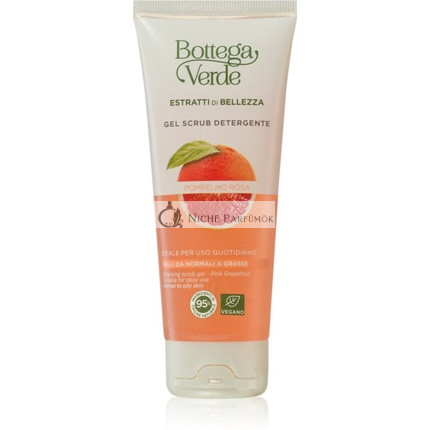 Bottega Verde Rúžový grapefruit exfoliačný gél na čistenie - pre normálnu a mastnú pleť, 100 ml