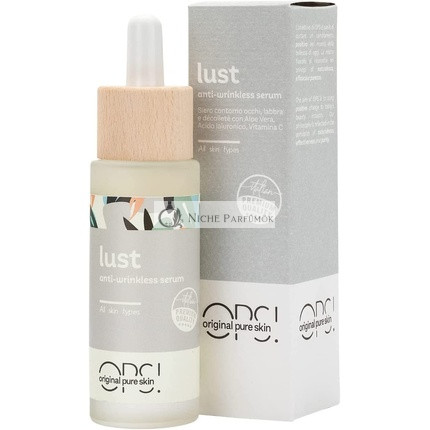 OPS! Lust Anti-Wrinkle Sérum na Tvár s Hyalurónovou Kyselinou, Vitamínom C a Aloe Verou pre Oči, Pery a Dekolt 30ml