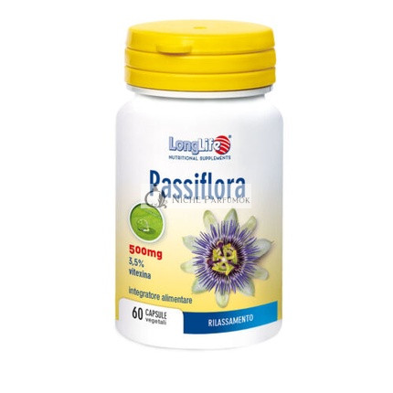Passiflora 500mg Dlhodobé Vegetariánske Kapsuly 60