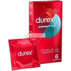 Durex Supersottile Prispôsobené Kondómy - 6 ks