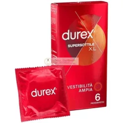 Durex Supersottile XL Široké Fit Kondómy - 6 ks