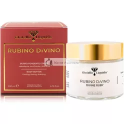   Anti-Aging Tmavé Telové Maslo s Rubínovým Práškom, Jojobovým Olejom, Olejom z Klíčkov Pšenice, Kyselinou Hyalurónovou, Kolagénom, Argánovým Olejom, Shea Maslom, 200ml