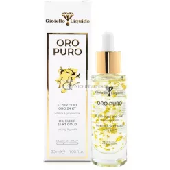   Gioiello Liquido Elixir s 24 Kt zlatými olejmi, proti tmavým škvrnám na tvári a tele, 30 ml