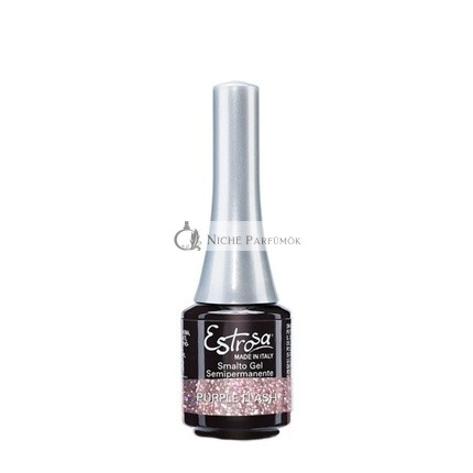ESTROSA Glitter Purple Flash Polomatný Gél Lak na Nechty
