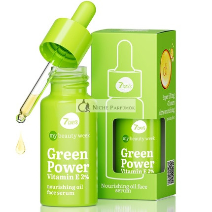 7Days Vitamín E Sérum na Tvár s Avokádovým Olejom a Peptidmi pre Zrelú a Suchú Pleť, 30ml