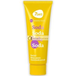   7DAYS Čistiaci Peeling so Sódou, Zinkom a Vitamínom C, Výživný Exfoliačný Peeling s Ovocnými Extraktmi, 80ml