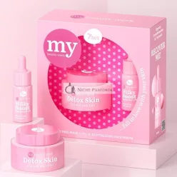   7Days Sada na Starostlivosť o Pleť s Hliněnou Maskou na Tvár a Sérumom na Tvár so Squalanom - Korejská Sada Starostlivosti o Pleť pre Ženy a Tínedžerov