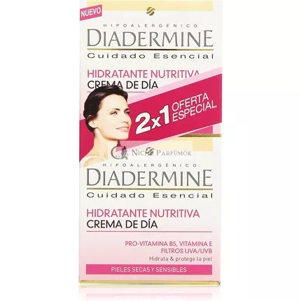 Biotherm Diadermine Hydratačný Denný Krém pre Citlivú Pokožku Unisex, 50ml, 2ks