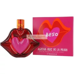  Agatha Ruiz de la Prada Beso Eau de Toilette pre ženy s čerstvým citrusom, bielou kvetinou, jablkom a jazmínom, 100ml