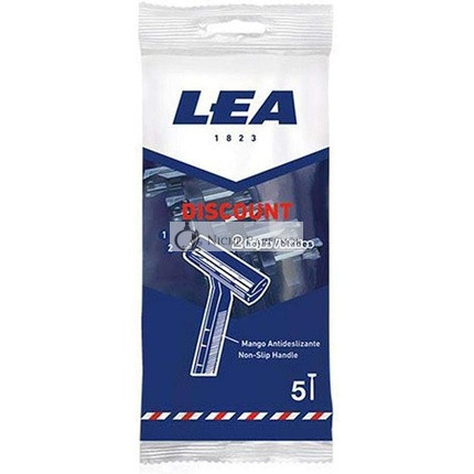 Lea Discount Pánsky Jednorazový Holiaci Strojček so 2 Čepeľami, 5 Kusov