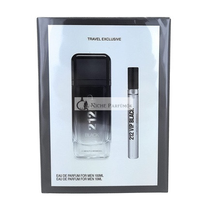 Carolina Herrera 212 Vip Black Travel Set pre mužov Eau De Parfum Spray