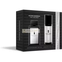   Banderas Parfémy Tajný darčekový set pre mužov EDT 100ml deodorant 150ml dlhotrvajúca elegantná sexy mužná vôňa ovocné kožené tóny ideálne na denné nosenie