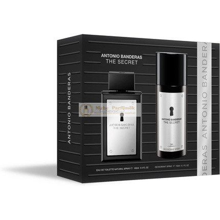 Banderas Parfémy Tajný darčekový set pre mužov EDT 100ml deodorant 150ml dlhotrvajúca elegantná sexy mužná vôňa ovocné kožené tóny ideálne na denné nosenie