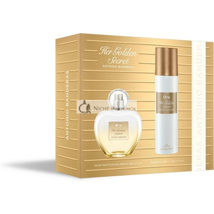 Banderas Parfémy Jej Zlaté Tajomstvo Darčeková Sada EDT 80ml + Deodorant 150ml