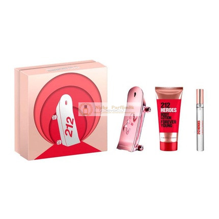Herrera 212 Heroes Set: EDP Sprej 80ml, Telové Mlieko 100ml, Rollon 10ml