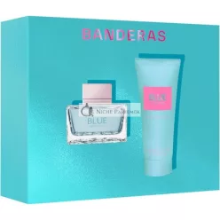   Antonio Banderas Blue Seduction Darčekový set pre ženy EDT 50ml + Telové mlieko 75ml - Kvetinové a vodné tóny - Ideálne na denné nosenie