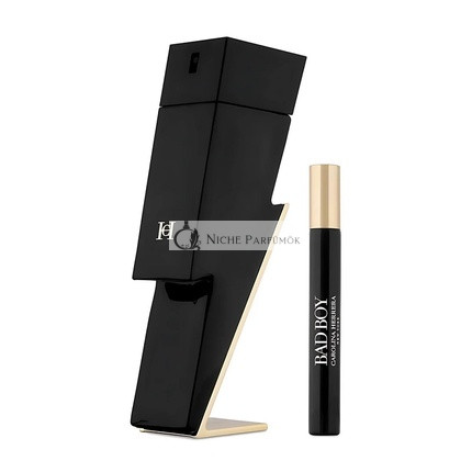 Carolina Herrera Bad Boy Eau De Toilette sprej set - 100 ml a 10 ml