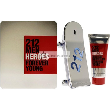 Carolina Herrera 212 Heroes Darčeková sada: Eau De Toilette 90ml - Telový peeling 100ml