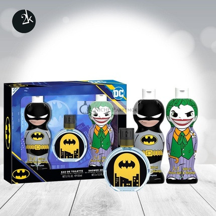 DC Warner Kids Darček s Batmanom a Jokerom Sprchový gél 400ml a Batman EDT 50ml