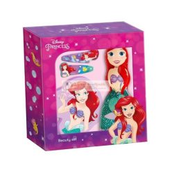   Disney Princezná Ariel Kúpeľná Taška s Figúrkou Gél Šampón 2 v 1, Kúpeľová Huba a 2 Ozdobené Sponky do Vlasov