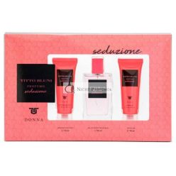   TITTO BLUNI Seduction Parfumová darčeková sada pre ženy, Eau de Toilette 75ml + Telový krém 75ml + Sprchový gél 100ml