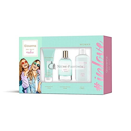 Giovanna De Ruy In Love Darčeková Sada pre Ženy, 100ml + Telový Krém 75ml + Kúpeľový Gél 100ml
