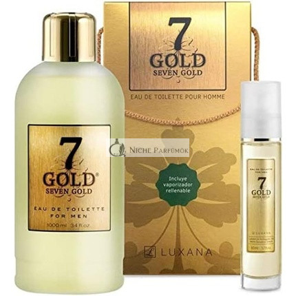 Pánsky parfumový set Seven Gold Luxana, 2 kusy