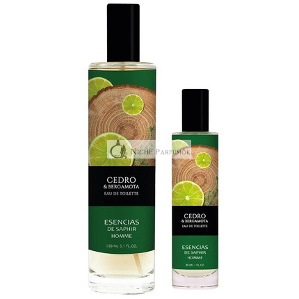 PARFUMS SAPHIR Parfumová sada 100ml + 30ml Esencie z Safíru, Cédrusu a Bergamotu