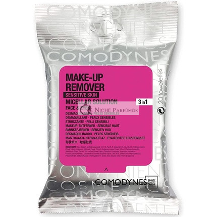 Comodynes Micellar Cleanser Odstránenie Make-up 20 Wipes pre Citlivú Pokožku