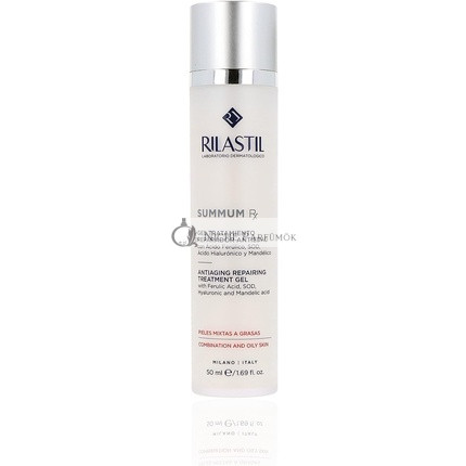 Rilastil Summum Rx Anti-Aging Opravným gélom s kyselinou listovou, hyalurónovou a mandľovou kyselinou na zmiešanú a mastnú pleť 50ml