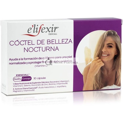 E'LIFEXIR Beauty koktail nočné nutricosmetics rejuvenating anti-aging 30 kapsúl
