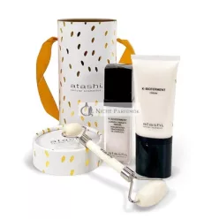   Atashi Therapy Krém Kožný Booster a Terapia Luxusné Sérum Kožný Booster Denný Krém s Biofermentami Anti-Aging Revitalizujúce Regenerujúce Pleťové Sérum 50ml a 30ml