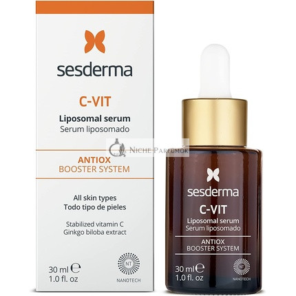 Sesderma C-Vit Liposomálne Sérum Hydratovaná a Žiarivá Pleť Antioxidant Sérum Prvé Známky Starnutia Pigmentácia Vitamín C Sérum na Tvár Profesionálna Starostlivosť o Pleť 30ml