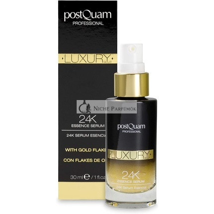 Postquam Luxury Gold 24K Sérum s Hydratačným a Tenzorovým Efektom a Kyselinou Hyalurónovou pre Všetky Typy Pleti, 30ml