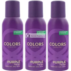   Benetton United Colors De Benetton Fialový Deodorant pre ženy, 150ml