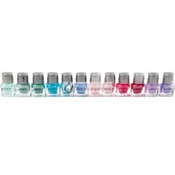 Sada 12 rôznych farebných lakov na nechty
