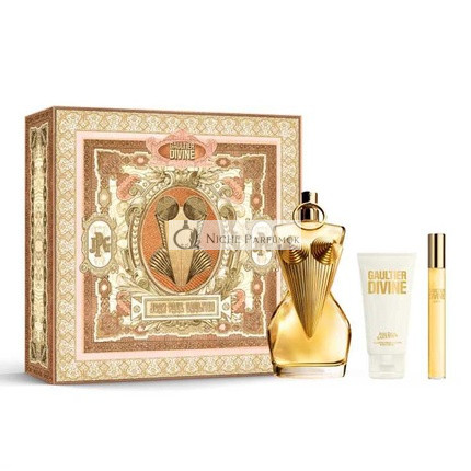 Jean Paul Gaultier Divine pre Ženy Darčekový Set, 100ml EDP, 10ml EDP Mini, 75ml Telový Krém