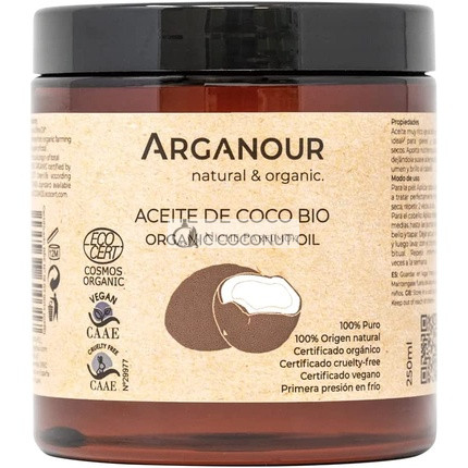 Arganour Kokosový olej 100% Čistý telový prípravok, 250ml