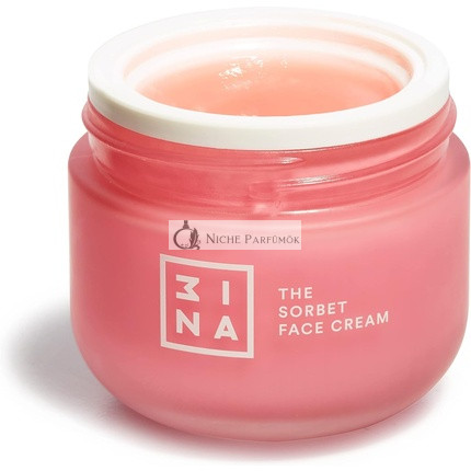 3INA Make-up The Sorbet Pleťový Krém Korálový Hydratačný Upokojujúci Vyživujúci Deň a Noc Ľahká Textúra s Olivovým Olejom a Sladkým Mandľovým Olejom Pre Všetky Typy Pleti Vegán Bez Krutosti