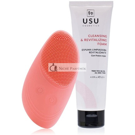 K-Beauty Čistiaca Rutina Balíček 2.0 Čistiaci Penový Gél s Červeným Ovocím + NUSU Štetec 2.0 - USU Cosmetics