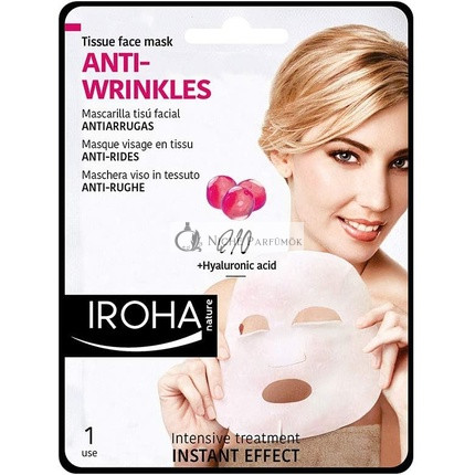 Iroha Nature Proti Vráskam Tkaninová Maska na Tvár Q10 1 Jednotka - Bleskový Efekt